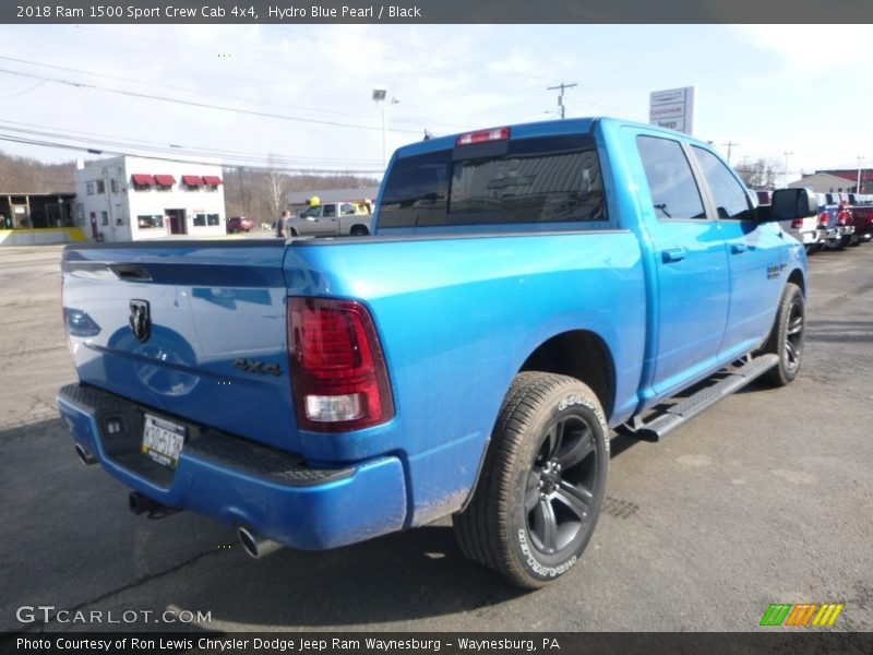 Hydro Blue Pearl / Black 2018 Ram 1500 Sport Crew Cab 4x4