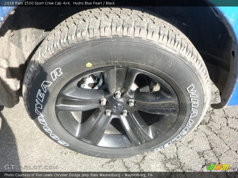 Hydro Blue Pearl / Black 2018 Ram 1500 Sport Crew Cab 4x4