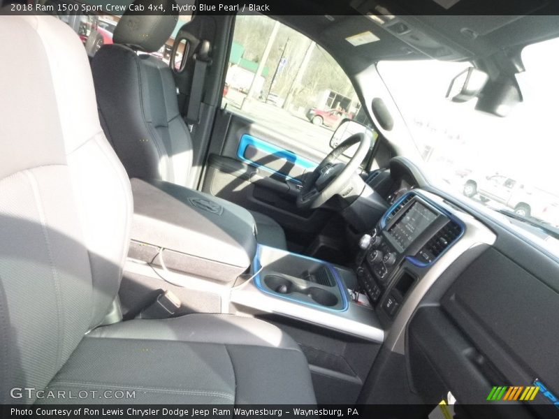 Hydro Blue Pearl / Black 2018 Ram 1500 Sport Crew Cab 4x4
