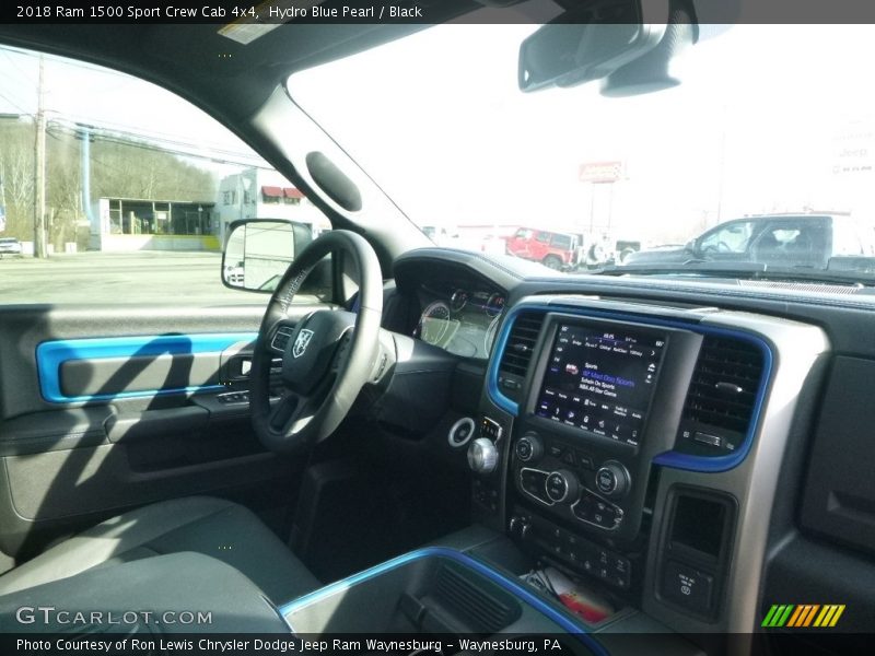 Hydro Blue Pearl / Black 2018 Ram 1500 Sport Crew Cab 4x4