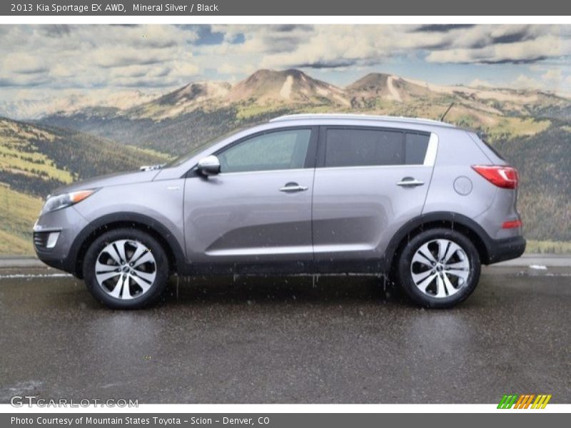 Mineral Silver / Black 2013 Kia Sportage EX AWD