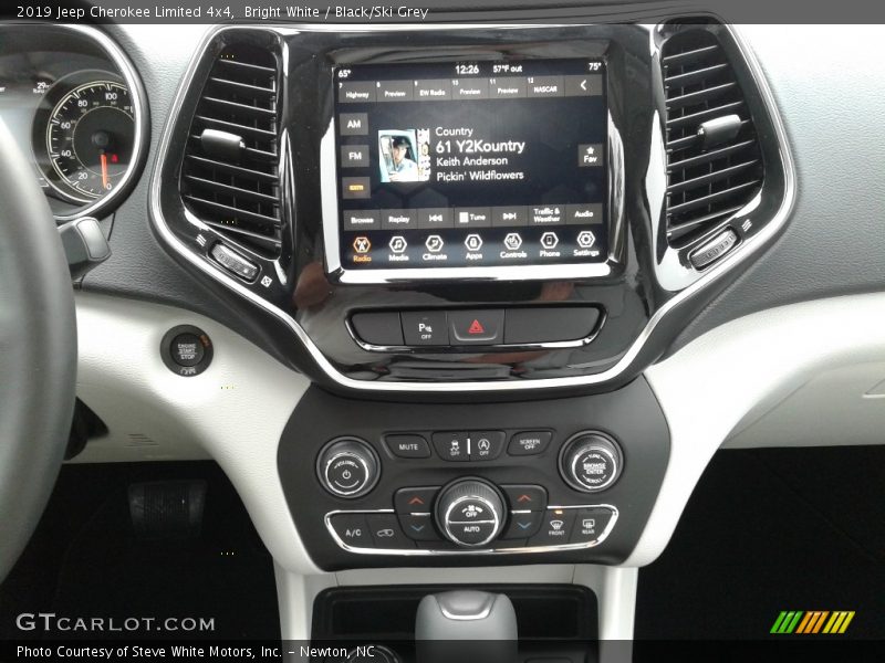 Bright White / Black/Ski Grey 2019 Jeep Cherokee Limited 4x4