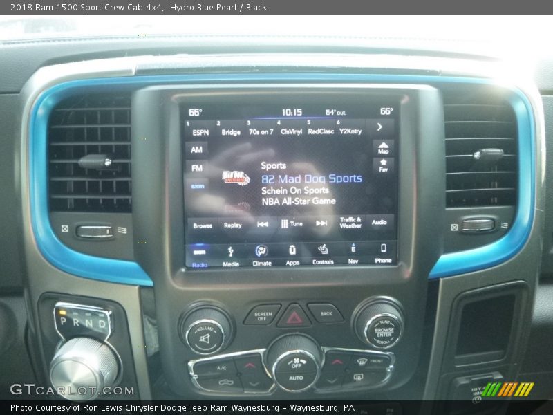 Hydro Blue Pearl / Black 2018 Ram 1500 Sport Crew Cab 4x4
