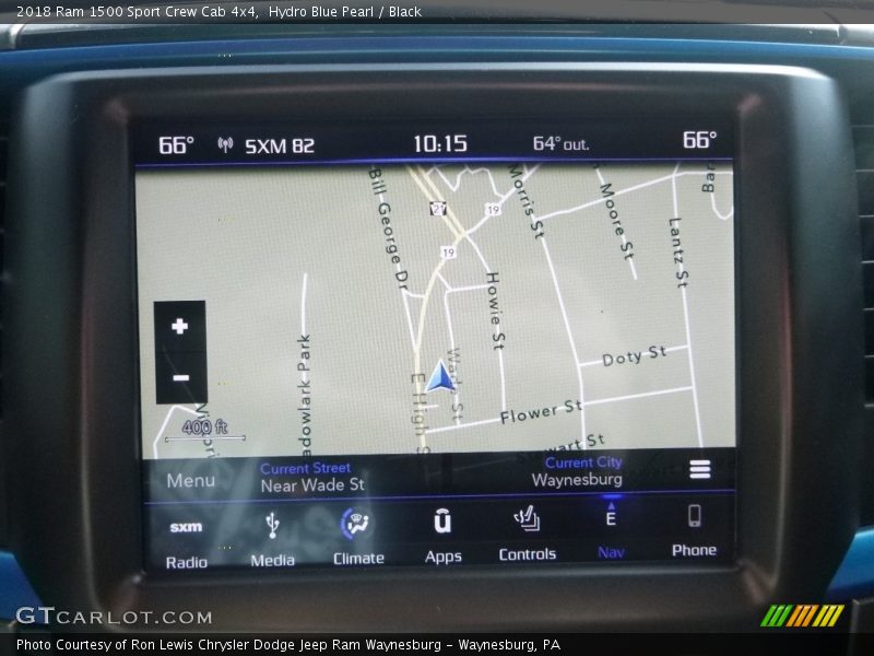 Hydro Blue Pearl / Black 2018 Ram 1500 Sport Crew Cab 4x4