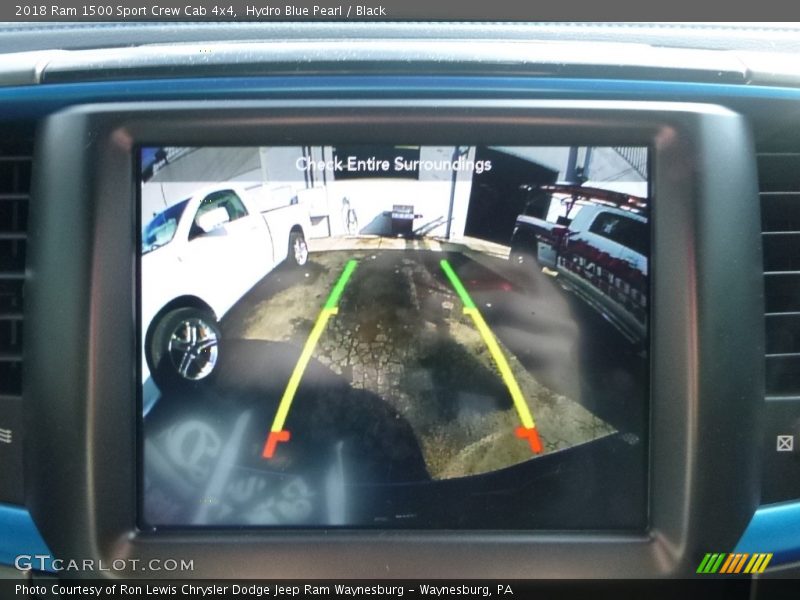 Hydro Blue Pearl / Black 2018 Ram 1500 Sport Crew Cab 4x4