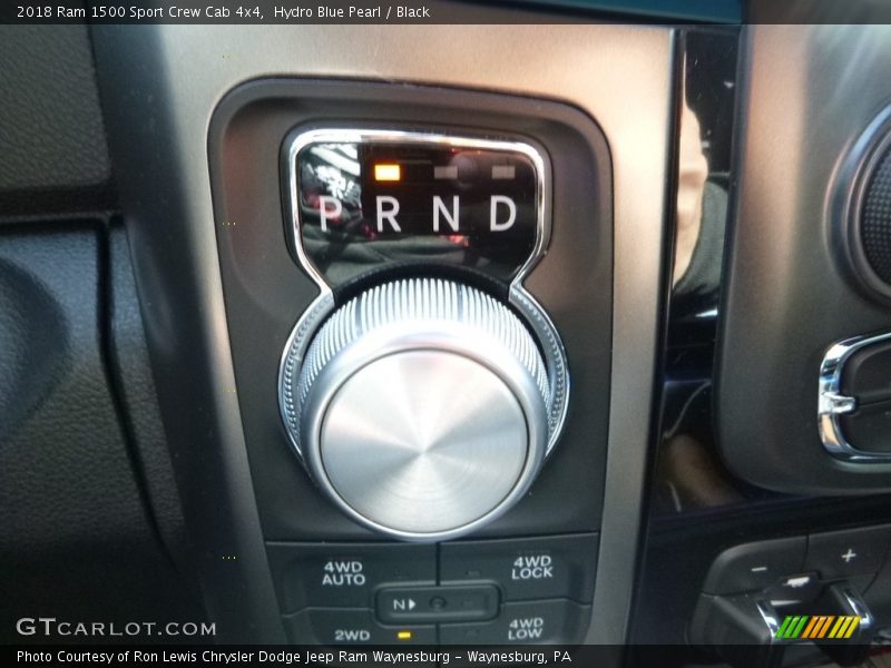 Hydro Blue Pearl / Black 2018 Ram 1500 Sport Crew Cab 4x4