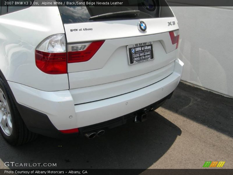 Alpine White / Black/Sand Beige Nevada Leather 2007 BMW X3 3.0si