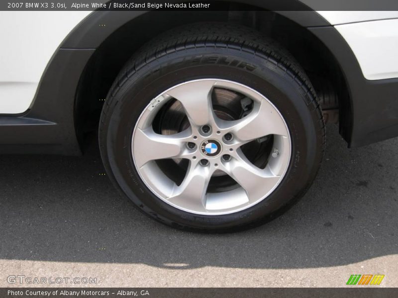 Alpine White / Black/Sand Beige Nevada Leather 2007 BMW X3 3.0si