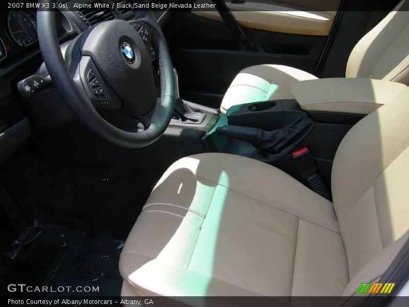 Alpine White / Black/Sand Beige Nevada Leather 2007 BMW X3 3.0si