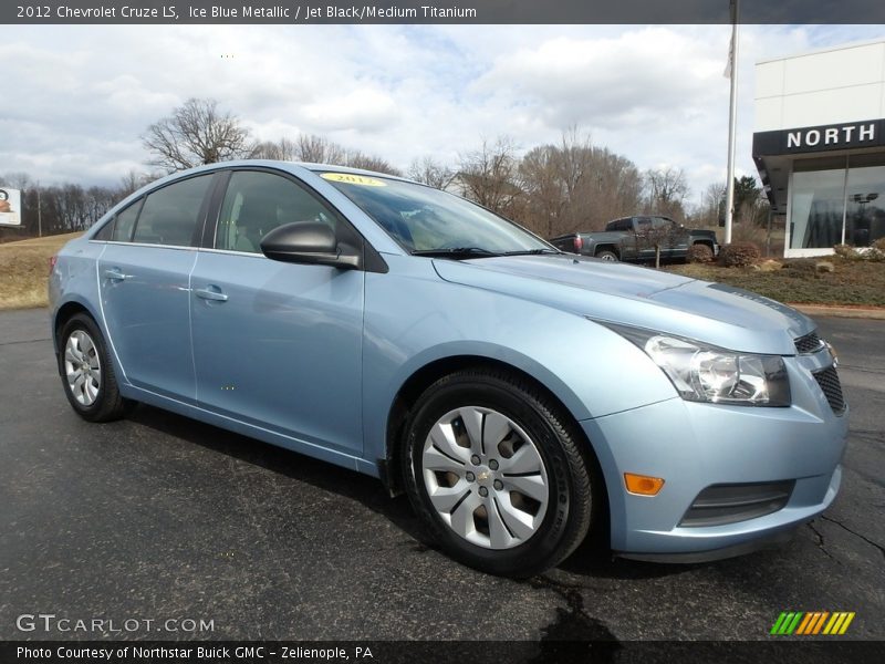 Ice Blue Metallic / Jet Black/Medium Titanium 2012 Chevrolet Cruze LS