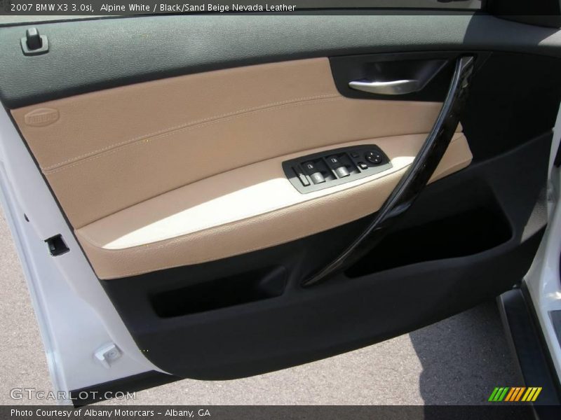 Alpine White / Black/Sand Beige Nevada Leather 2007 BMW X3 3.0si