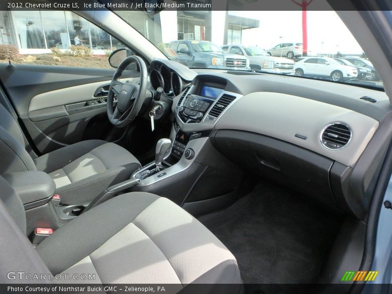 Ice Blue Metallic / Jet Black/Medium Titanium 2012 Chevrolet Cruze LS