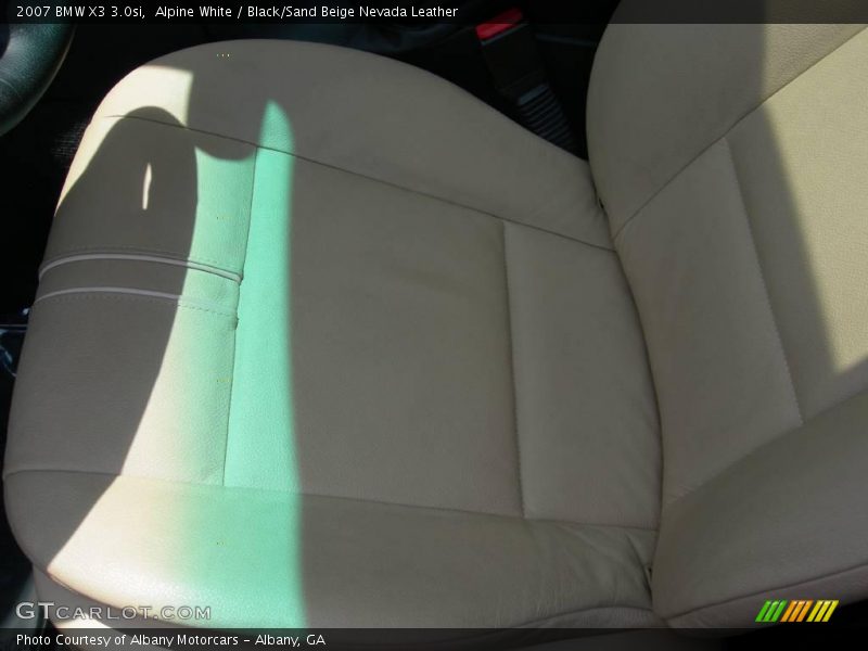 Alpine White / Black/Sand Beige Nevada Leather 2007 BMW X3 3.0si