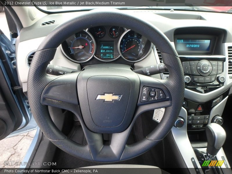 Ice Blue Metallic / Jet Black/Medium Titanium 2012 Chevrolet Cruze LS