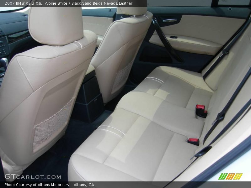 Alpine White / Black/Sand Beige Nevada Leather 2007 BMW X3 3.0si