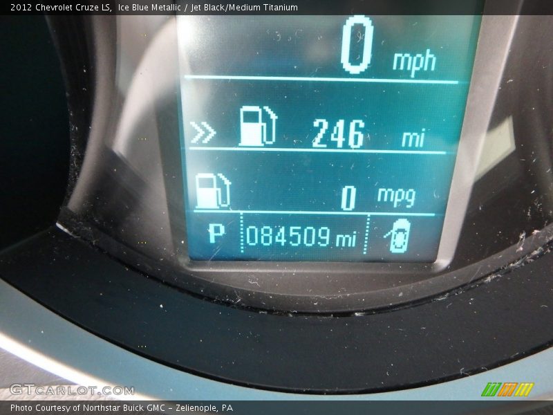 Ice Blue Metallic / Jet Black/Medium Titanium 2012 Chevrolet Cruze LS