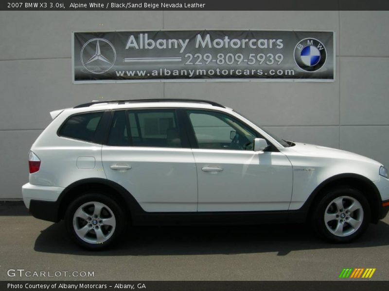 Alpine White / Black/Sand Beige Nevada Leather 2007 BMW X3 3.0si