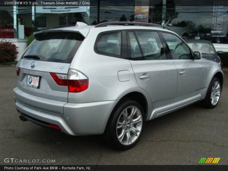 Titanium Silver Metallic / Grey 2008 BMW X3 3.0si