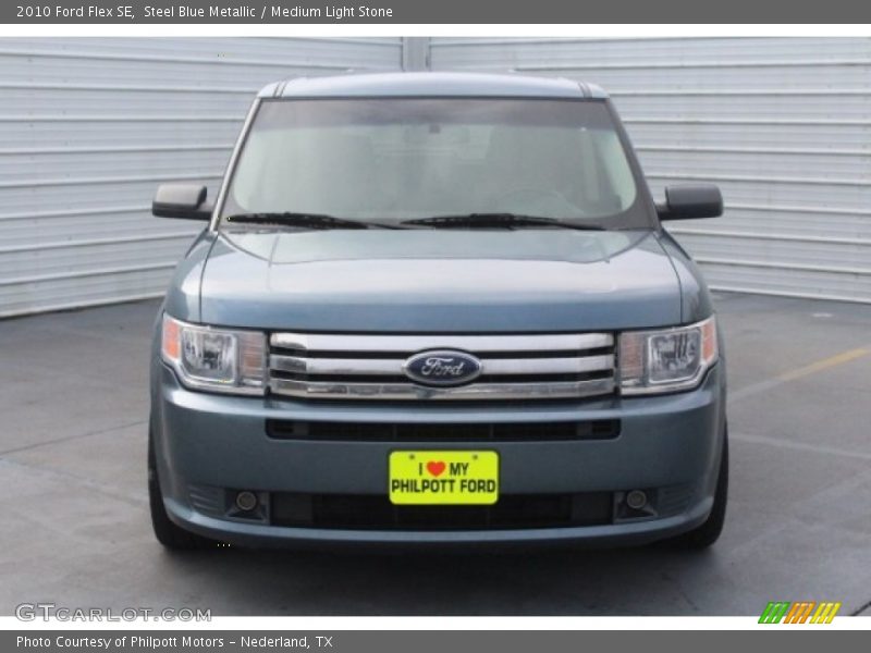 Steel Blue Metallic / Medium Light Stone 2010 Ford Flex SE