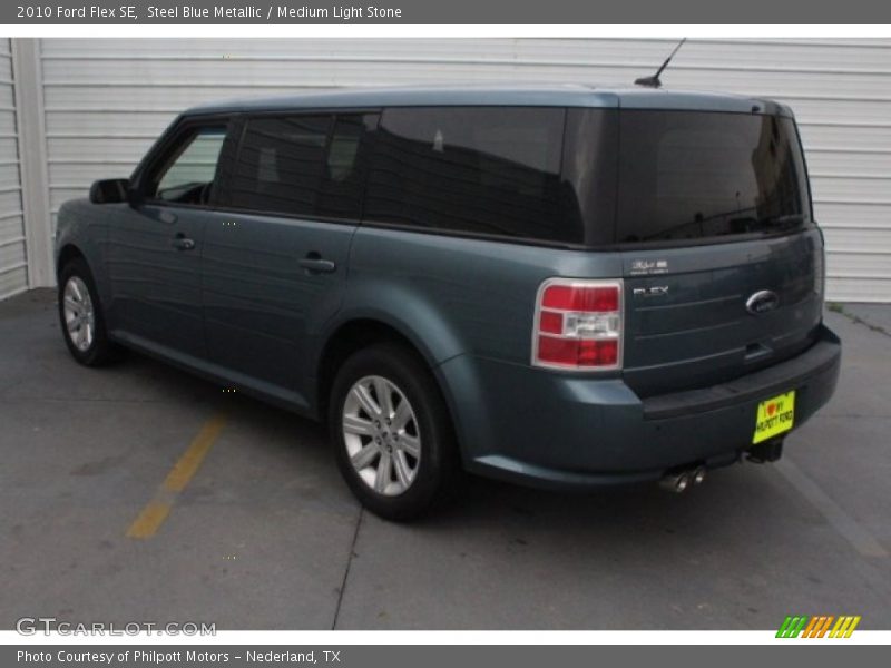 Steel Blue Metallic / Medium Light Stone 2010 Ford Flex SE