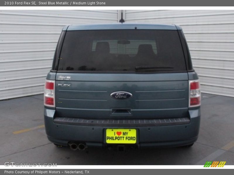 Steel Blue Metallic / Medium Light Stone 2010 Ford Flex SE