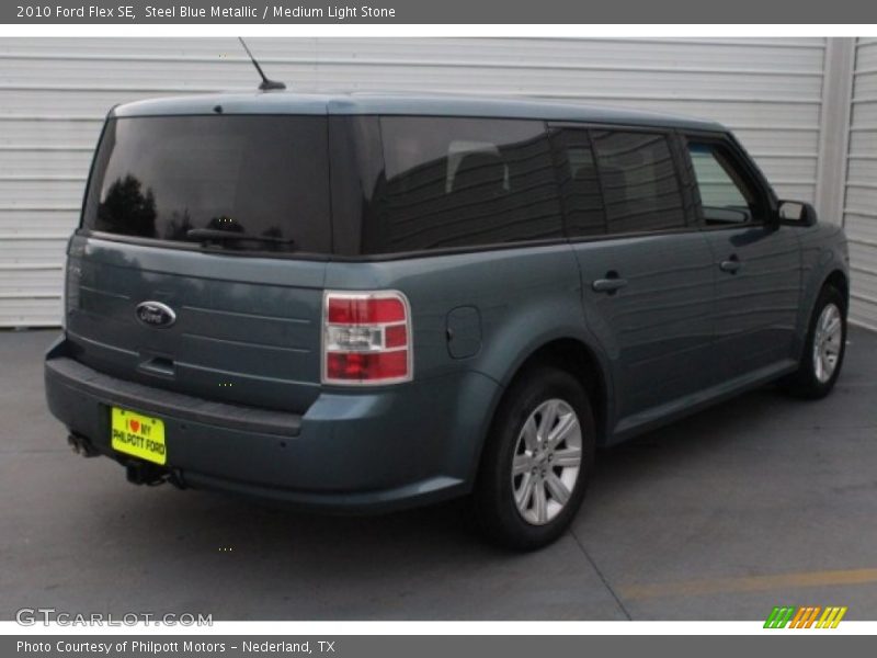 Steel Blue Metallic / Medium Light Stone 2010 Ford Flex SE