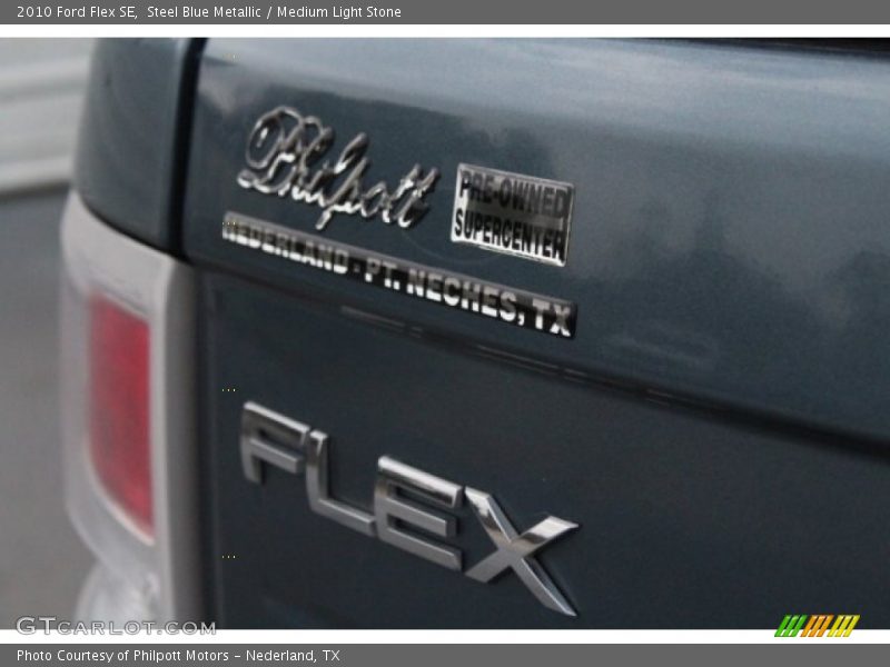 Steel Blue Metallic / Medium Light Stone 2010 Ford Flex SE