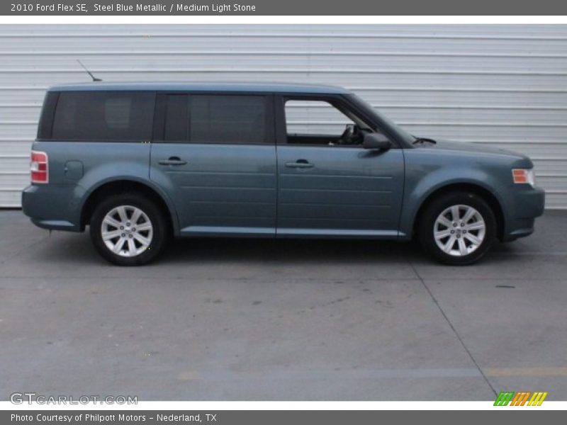 Steel Blue Metallic / Medium Light Stone 2010 Ford Flex SE