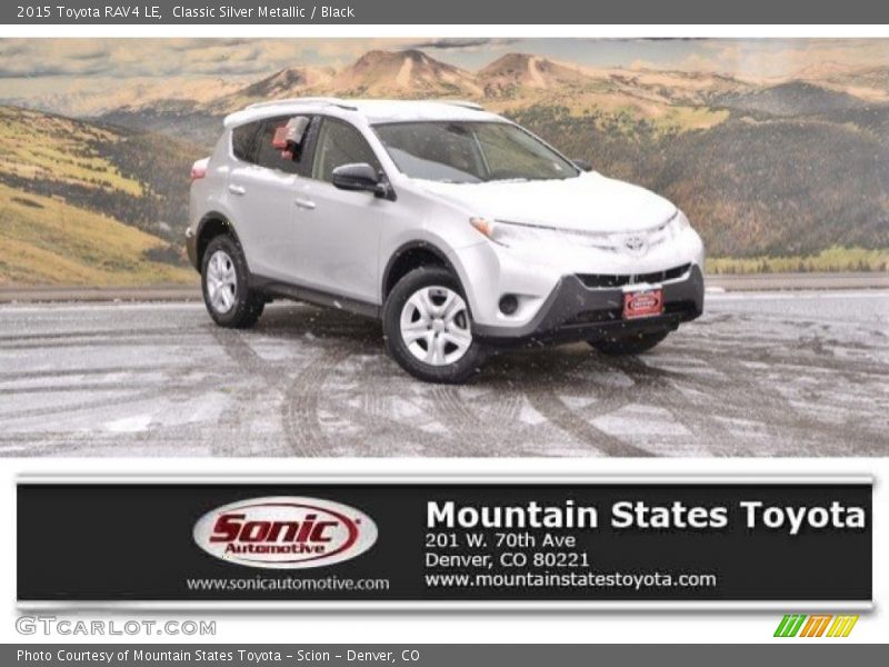 Classic Silver Metallic / Black 2015 Toyota RAV4 LE