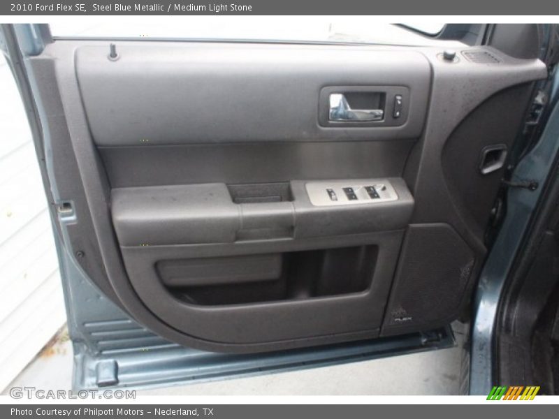 Steel Blue Metallic / Medium Light Stone 2010 Ford Flex SE