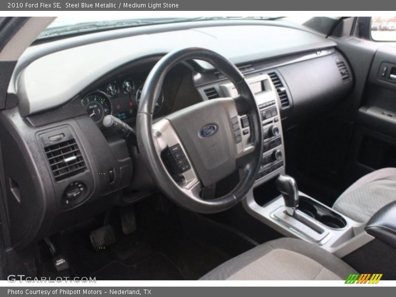 Steel Blue Metallic / Medium Light Stone 2010 Ford Flex SE