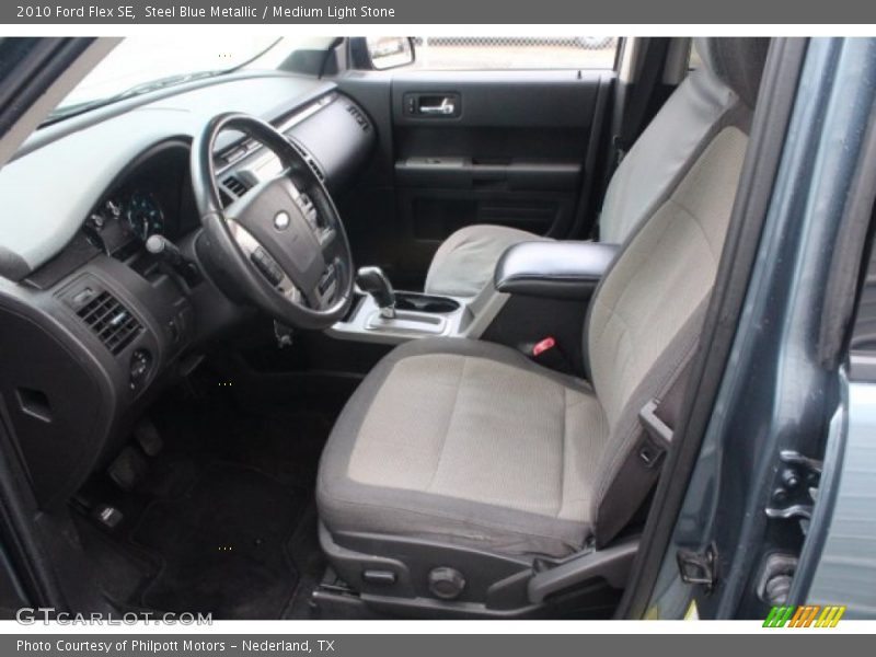 Steel Blue Metallic / Medium Light Stone 2010 Ford Flex SE
