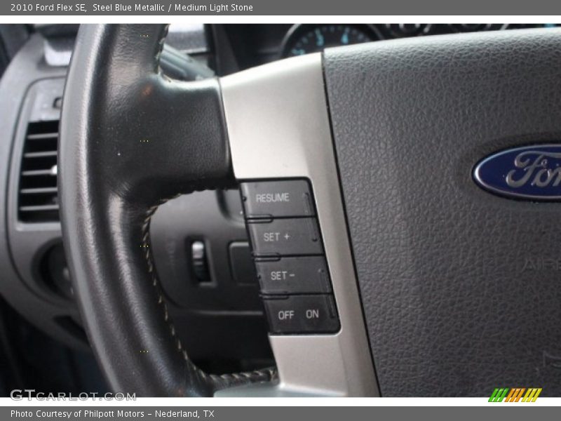 Steel Blue Metallic / Medium Light Stone 2010 Ford Flex SE