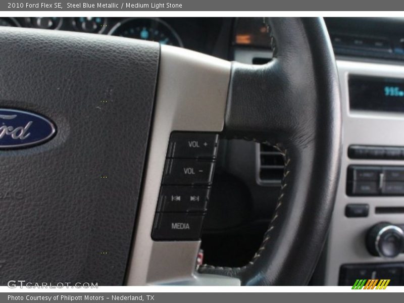 Steel Blue Metallic / Medium Light Stone 2010 Ford Flex SE