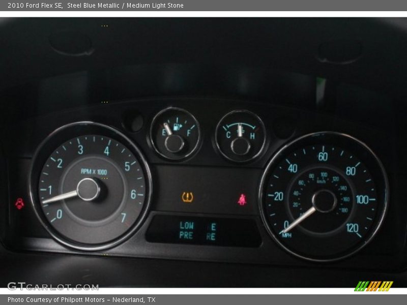 Steel Blue Metallic / Medium Light Stone 2010 Ford Flex SE
