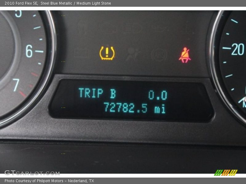 Steel Blue Metallic / Medium Light Stone 2010 Ford Flex SE