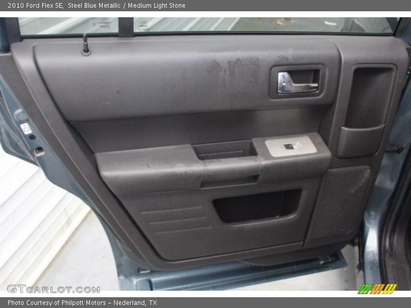 Steel Blue Metallic / Medium Light Stone 2010 Ford Flex SE