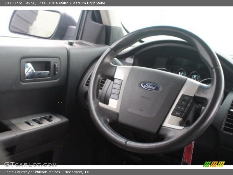 Steel Blue Metallic / Medium Light Stone 2010 Ford Flex SE