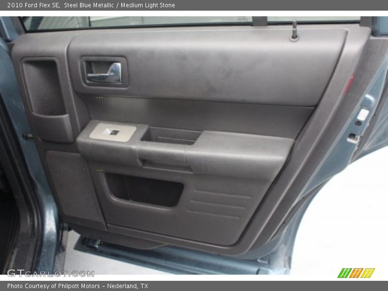 Steel Blue Metallic / Medium Light Stone 2010 Ford Flex SE