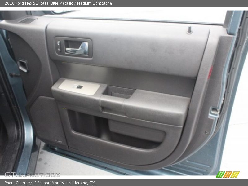 Steel Blue Metallic / Medium Light Stone 2010 Ford Flex SE