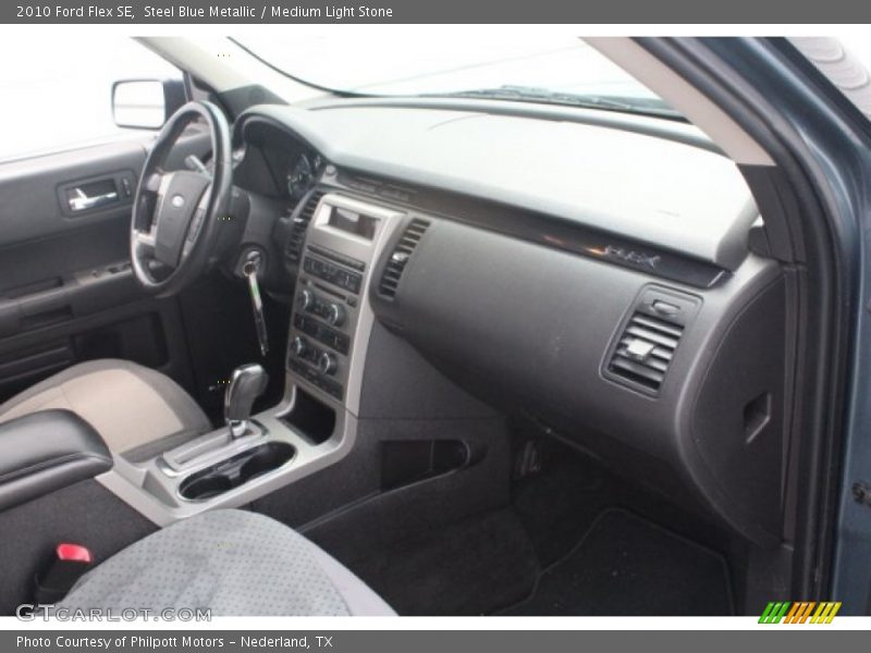 Steel Blue Metallic / Medium Light Stone 2010 Ford Flex SE