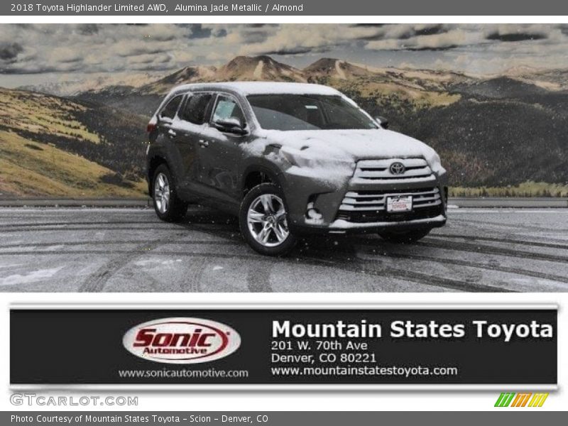Alumina Jade Metallic / Almond 2018 Toyota Highlander Limited AWD