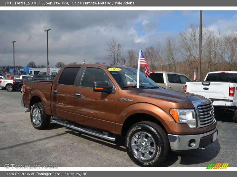 Golden Bronze Metallic / Pale Adobe 2011 Ford F150 XLT SuperCrew 4x4