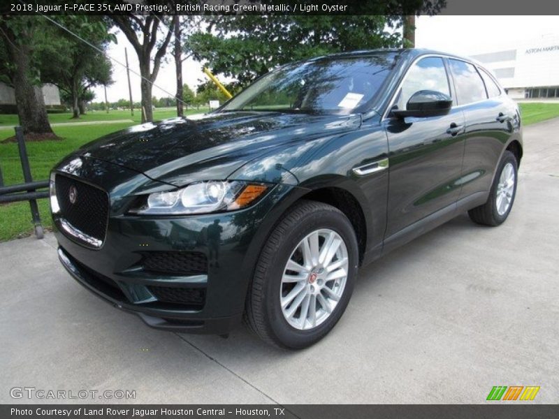British Racing Green Metallic / Light Oyster 2018 Jaguar F-PACE 35t AWD Prestige