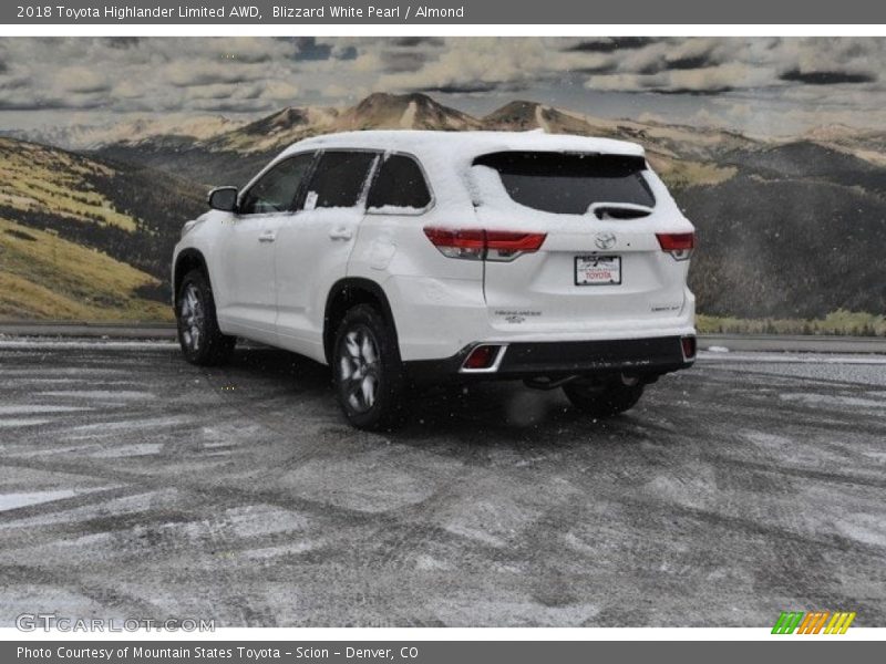 Blizzard White Pearl / Almond 2018 Toyota Highlander Limited AWD