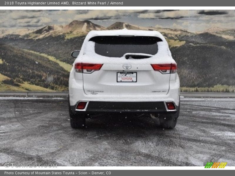 Blizzard White Pearl / Almond 2018 Toyota Highlander Limited AWD