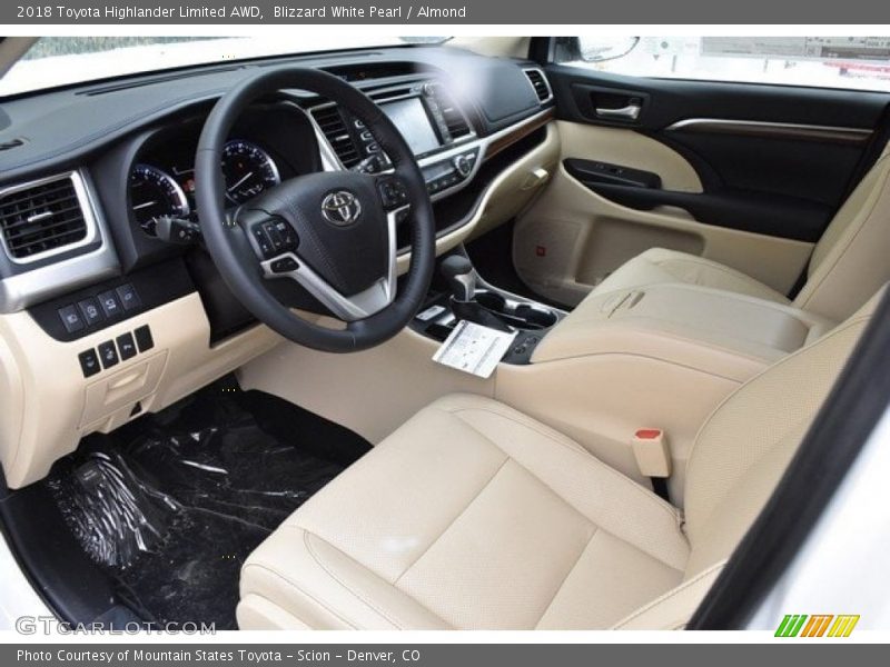 Blizzard White Pearl / Almond 2018 Toyota Highlander Limited AWD
