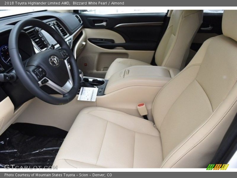 Blizzard White Pearl / Almond 2018 Toyota Highlander Limited AWD