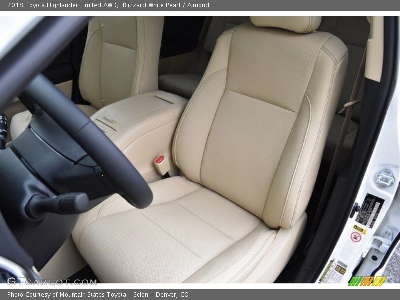Blizzard White Pearl / Almond 2018 Toyota Highlander Limited AWD