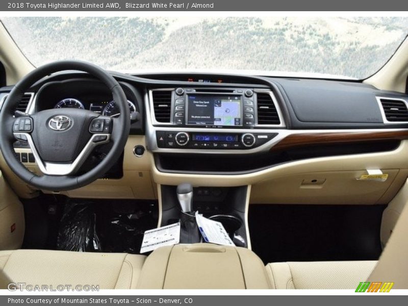 Blizzard White Pearl / Almond 2018 Toyota Highlander Limited AWD